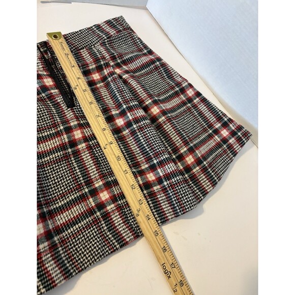 School Girl Red and Black Plaid Pleated Mini Skirt Size 11/12 Punk Grunge Preppy - Picture 9 of 9
